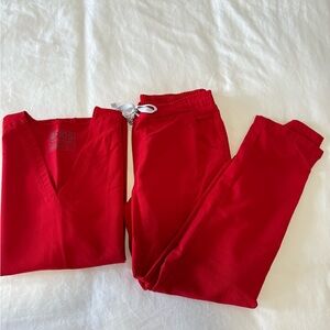 FIGS Red Scrub Set